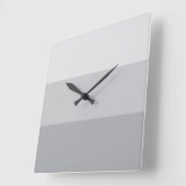 Horloge Carrée Gris argenté rayé (Angle)