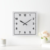 Horloge Carrée Gris Clair (Maison)