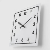 Horloge Carrée Gris Clair (Angle)