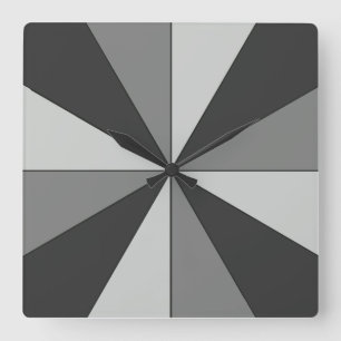 Horloge Carrée Gris couleur rouge gris moderne minimaliste