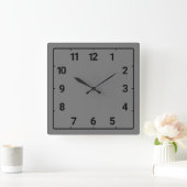 Horloge Carrée Gris foncé (Maison)