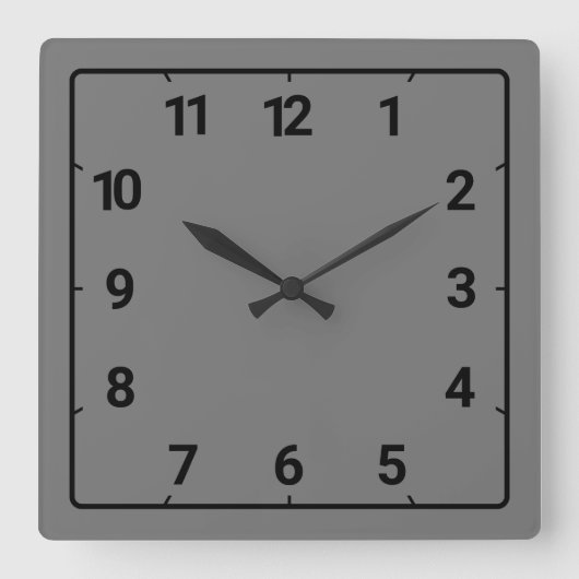 Horloge Carrée Gris foncé (Recto)