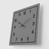 Horloge Carrée Gris foncé (Angle)