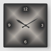 Horloge Carrée gris moderne (Recto)