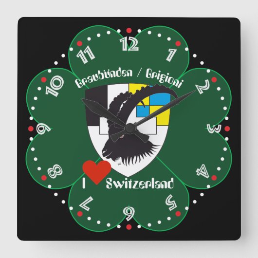 Horloge Carrée Grischun Grigioni Schweiz Svizra (Recto)