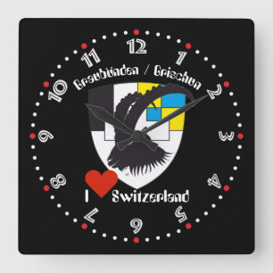 Horloge Carrée Grischun Grigoni Suisse Svizra