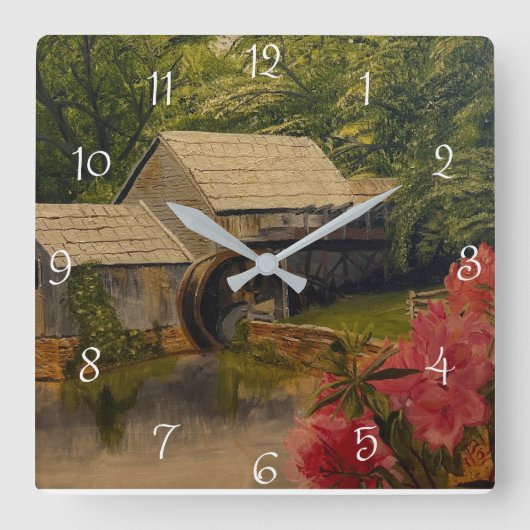 Horloge Carrée Gristmill, par Gary Poling (Recto)