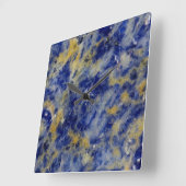 Horloge Carrée Gros plan d'une dalite bleue (Angle)