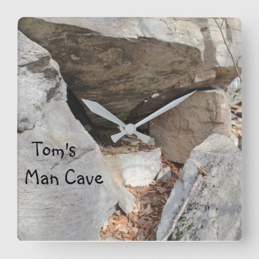 Horloge Carrée Grotte de l'homme réel (Recto)