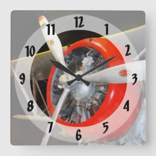 Horloge Carrée Grumman F3F-2 Biplane