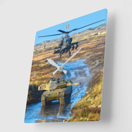 HORLOGE CARRÉE GUARDIAN APACHE AH-64E (Angle)