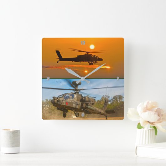 HORLOGE CARRÉE GUARDIAN APACHE AH-64E (Maison)