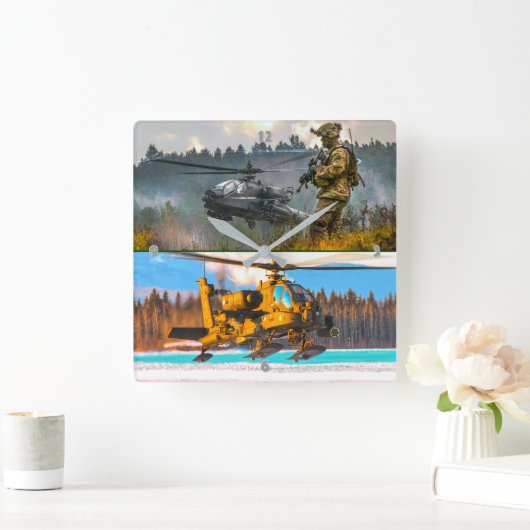 HORLOGE CARRÉE GUARDIAN APACHE AH-64E (Maison)