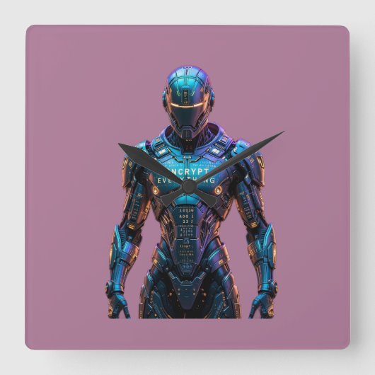 Horloge Carrée Guardian Encrypt Everything (Recto)