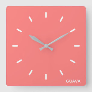 Horloge Carrée Guava pink color name