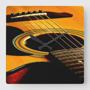 Horloge Carrée Guitar