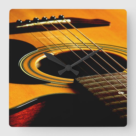 Horloge Carrée Guitar (Recto)