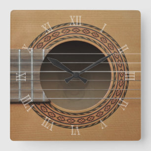 Horloge Carrée Guitare classique v2