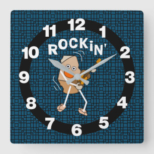 Horloge Carrée Guitare de Rockin