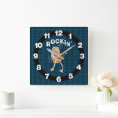 Horloge Carrée Guitare de Rockin (Maison)