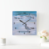 Horloge Carrée Gull on the Shore (Maison)