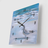 Horloge Carrée Gull on the Shore (Angle)