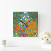 Horloge Carrée Gustav Klimt : Flower Garden (Maison)