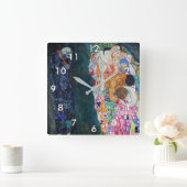 Horloge Carrée Gustav Klimt - Mort et vie (Maison)