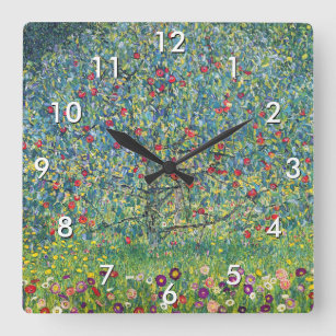 Horloge Carrée Gustav Klimt - Pommier