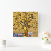 Horloge Carrée Gustav Klimt , “ Tree of life ” (Maison)