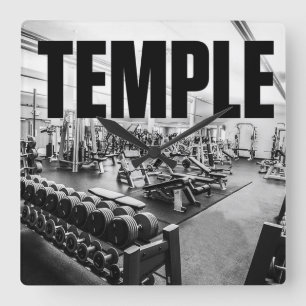 Horloge Carrée Gym Is My TEMPLE - Bodybuilding Motivational