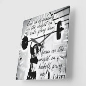 Horloge Carrée Gym pour la motivation (Angle)