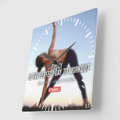 Horloge Carrée Gym pour la motivation (Angle)