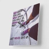 Horloge Carrée Gym pour la motivation (Angle)