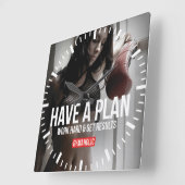 Horloge Carrée Gym pour la motivation (Angle)