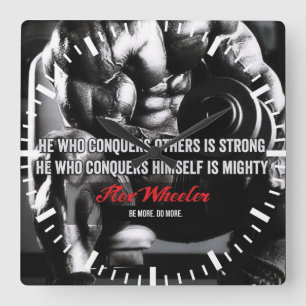 Horloge Carrée Gymnase de motivation de forme physique