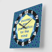 Horloge Carrée Gymnastique mentale (Angle)