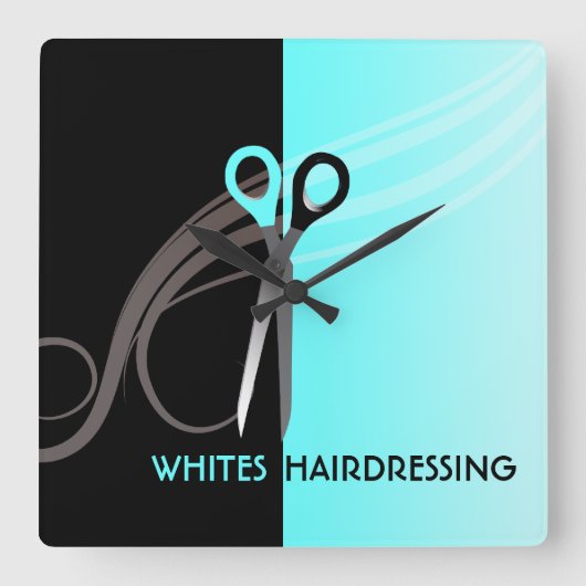 Horloge Carrée hair salon cloclown (Recto)