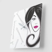 Horloge Carrée hair salon cloclown (Angle)