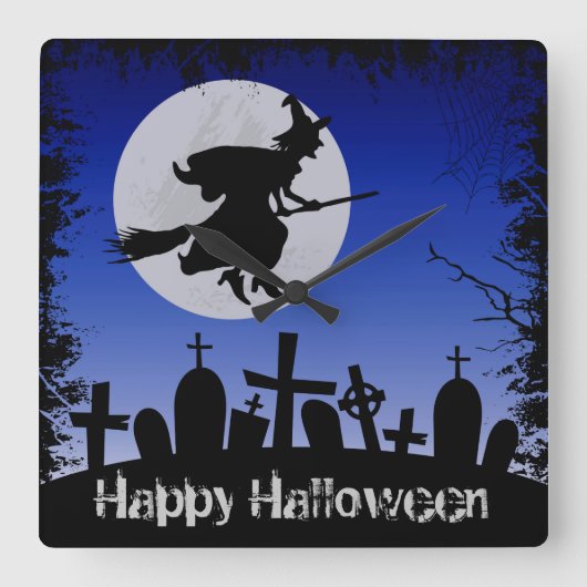 Horloge Carrée Halloween (Recto)