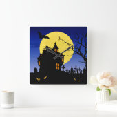 Horloge Carrée Halloween (Maison)