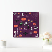 Horloge Carrée Halloween (Maison)