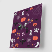 Horloge Carrée Halloween (Angle)