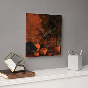 Horloge Carrée Halloween de approche