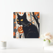 Horloge Carrée Halloween Moonlight Haunted House (Maison)