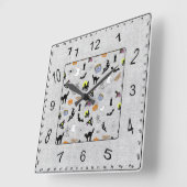 Horloge Carrée Halloween Random (Angle)