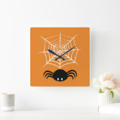 Horloge Carrée Halloween Spider Web (Maison)