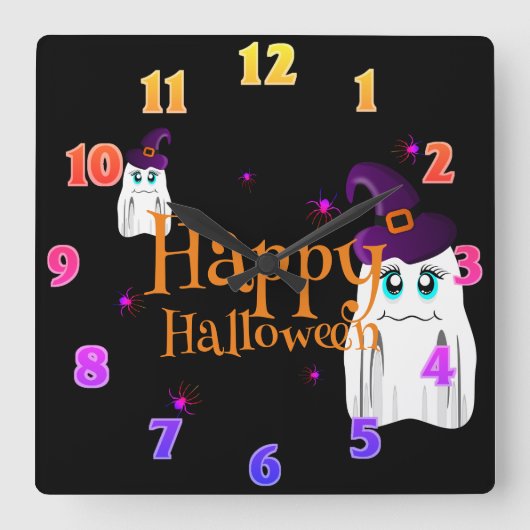 Horloge Carrée Halloween Wall Clock (Recto)