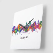 Horloge Carrée Hambourg Allemagne Skyline (Angle)