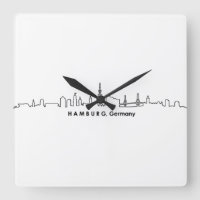 HAMBURG Elbe Germany City Skyline Silhouette
